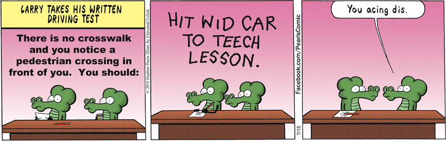 Вы замечаете самокатчика, не спешившегося на пешеходном переходе перед вами. Вам следует: