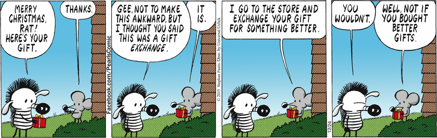 — Счастливого Рождества.— Я еврей.— Тогда несчастливого.