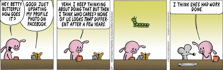 никакой пластики, Свин, просто она много спала, активно двигалась на открытом воздухе и соблюдала диету. и вот проснувшись однажды утром от беспокойного сна...