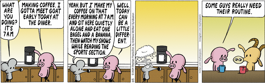 Он запрограммирован на твой дневной распорядок. Девять часов в постели, пять перед теликом. Два часа в ванной, что бы ты там ни делал...