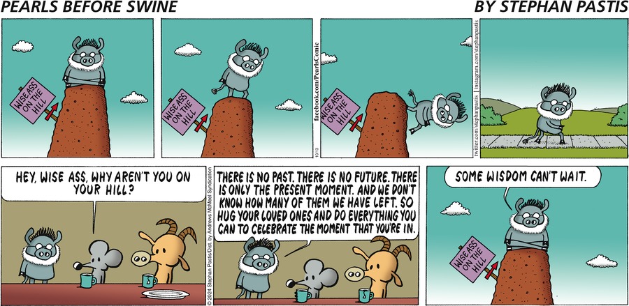 если нет прошлого, то можно не отдавать кредит, а если нет будущего, то можно взять новый.. почему осёл спрыгнул с холма?