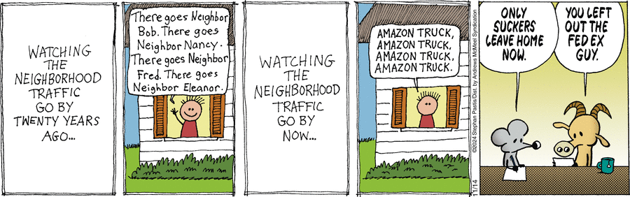 Мы живем в век консервов. Нам больше не нужно думать. Всё за нас заранее продумано, разжевано и даже пережито. Консервы! Остается только открывать банки. Доставка на дом три раза в день. Ничего не надо сеять, выращивать, кипятить на огне раздумий, сомнений и тоски.