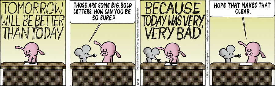 проблема с завтра в том, что оно никогда не настаёт: как ни старайся, а вокруг всегда только сегодня.