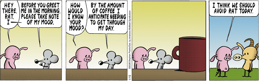 — Вам кофе с коньяком?
— Нет.
— Без коньяка?
— Без кофе.